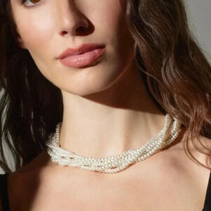NEW with tags (NWT) Francescas Luxe Twist Pearl Strand Necklace Length 15”